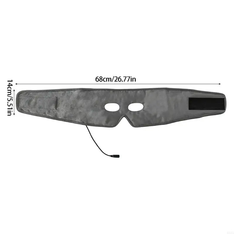 Heated eye mask dimensions: 68 cm long and 14 cm tall